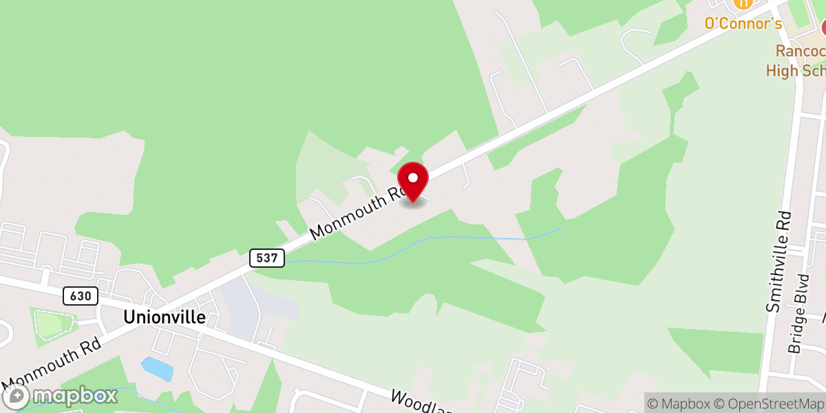 Map showing location of Joshua Presbyterian Church