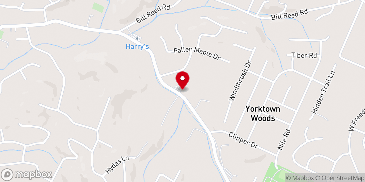 Map showing location of Standifer Gap Church