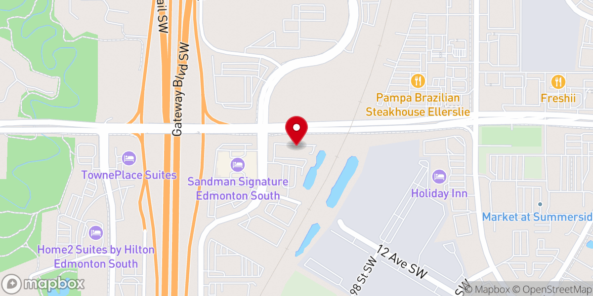 Map showing location of Word International Ministries, Edmonton