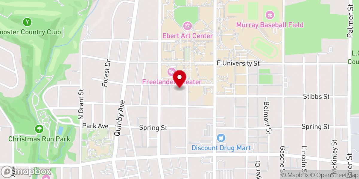 Map showing location of Westminster Presbyterian Church