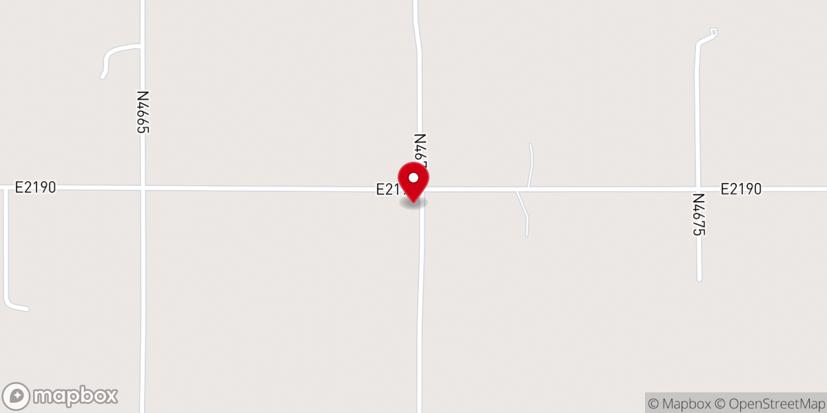 Map showing location of Oak Grove Baptist Church