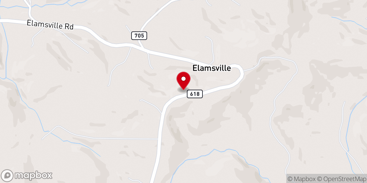 Map showing location of Fairview Church of the Brethren