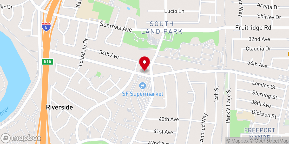 Map showing location of Parkside Community Church