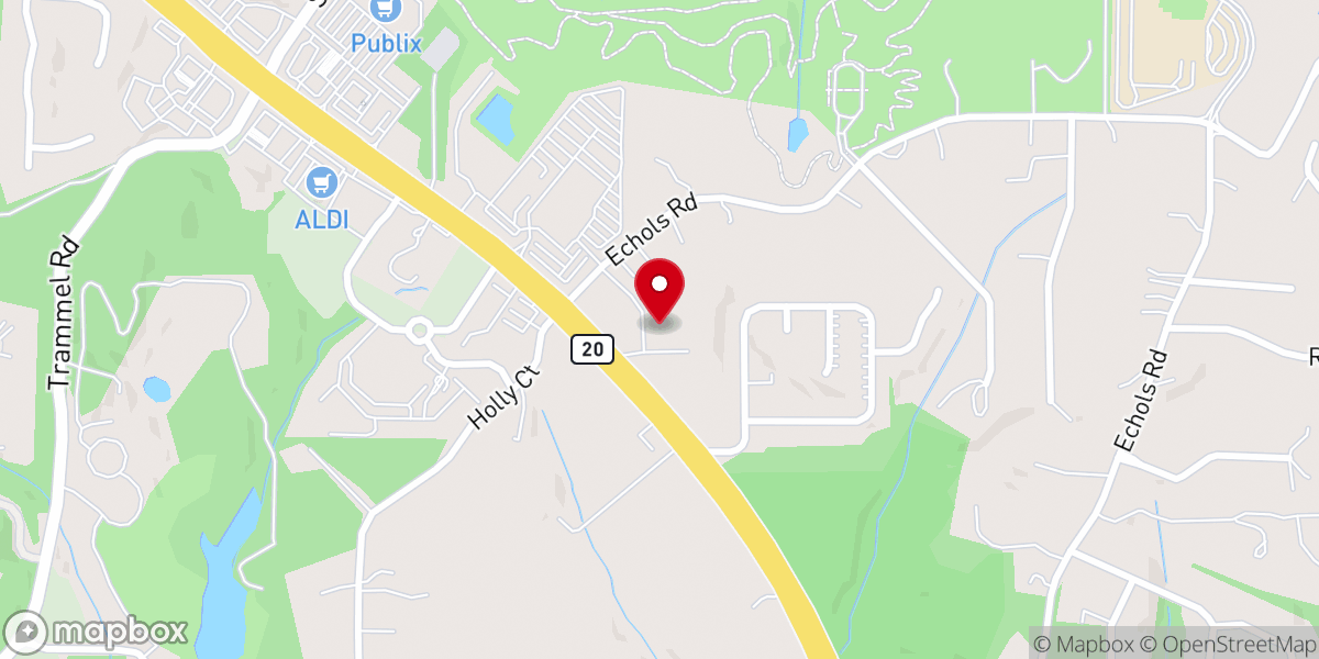 Map showing location of Lanier United Methodist Church