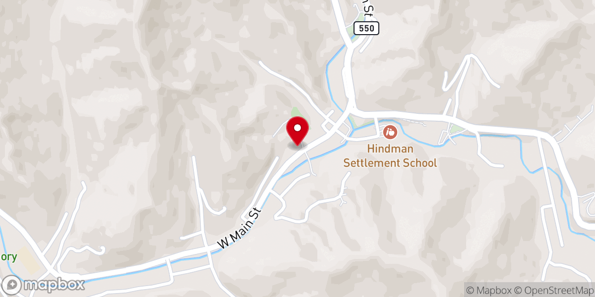 Map showing location of Hindman Student Ministries