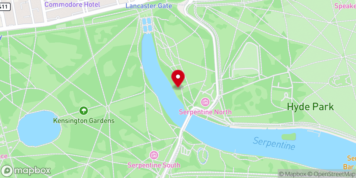 Map showing location of The Arch by Henry Moore