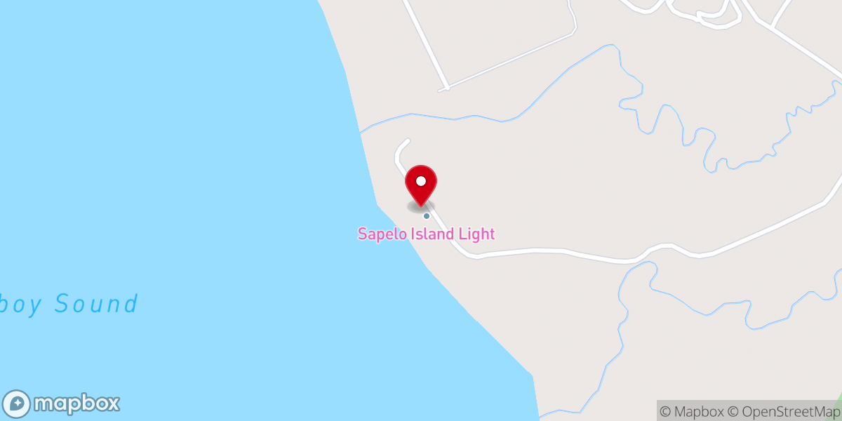 Map showing location of Sapelo Lighthouse