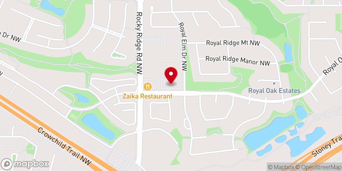 Map showing location of Royal Oak Victory Church
