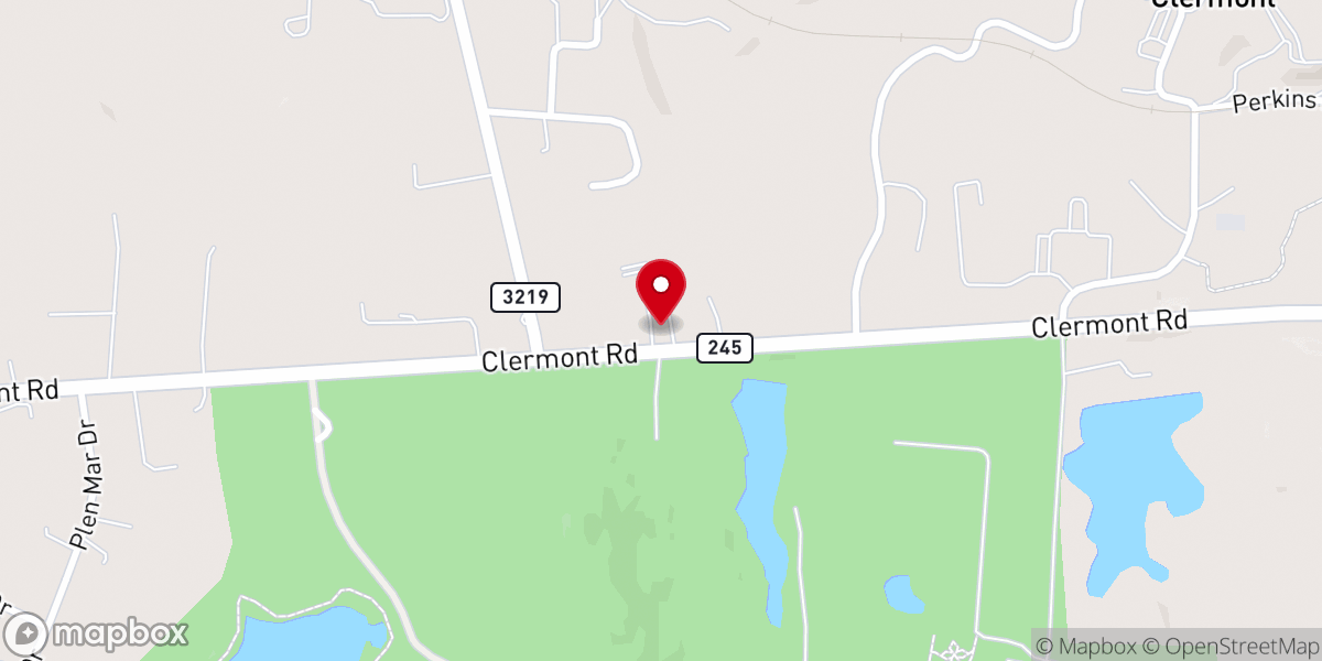 Map showing location of Vine Hill Baptist Church