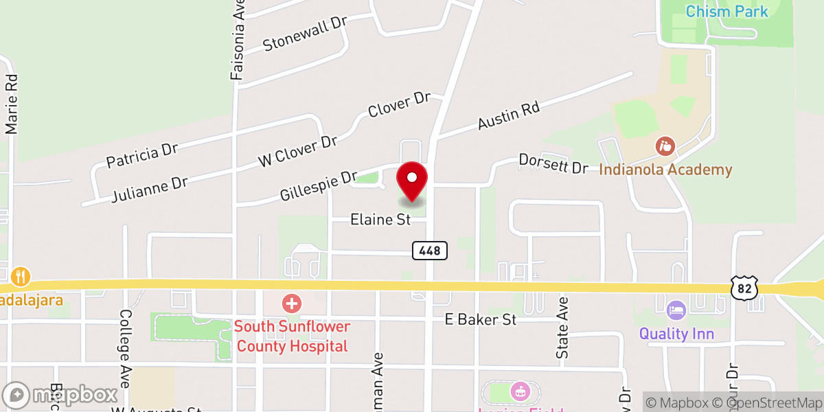 Map showing location of Christ Methodist Church