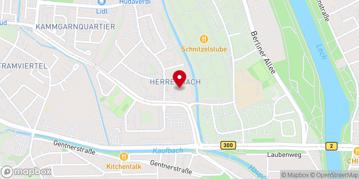 Map showing location of Rumänisch-Orthodoxe Gemeinde des hl. Stephanus - Augsburg