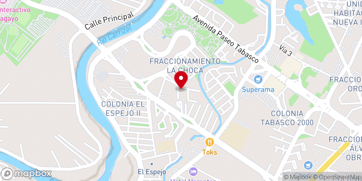 Map showing location of Parroquia San Miguel Arcángel