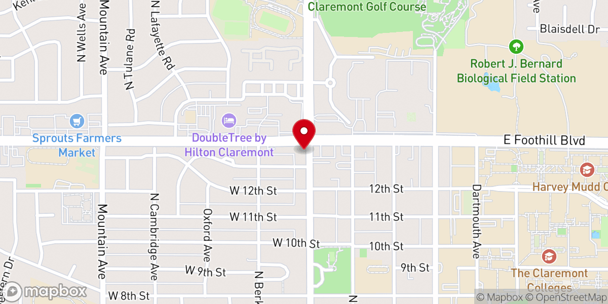 Map showing location of Life As One Church - Claremont, CA