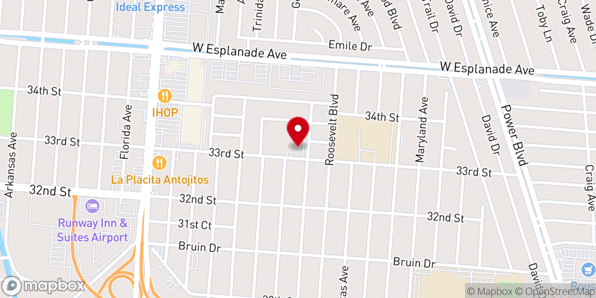 Map showing location of Saint Jerome Catholic Church