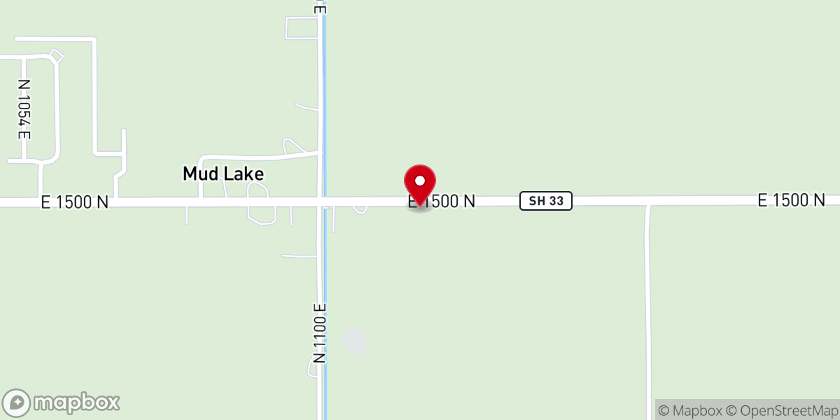 Map showing location of Community Church of Mud Lake
