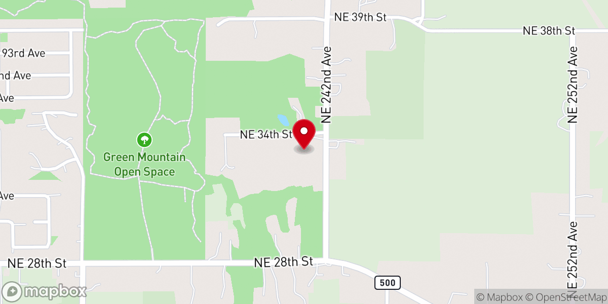 Map showing location of Camas Bible Baptist Church