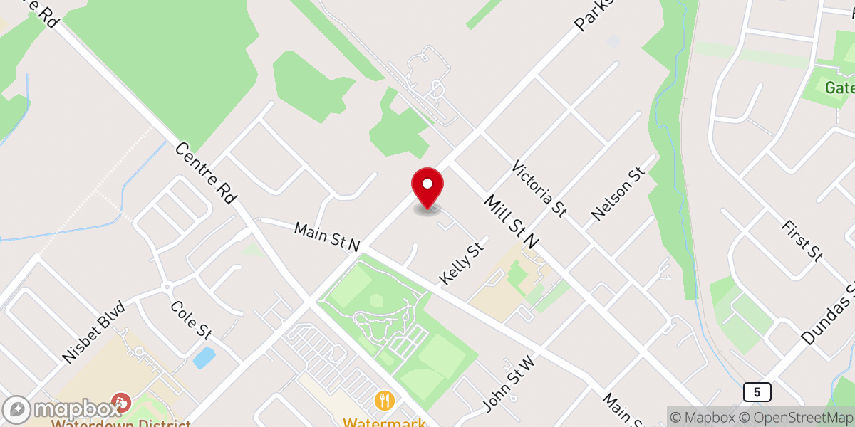 Map showing location of St. James United Church