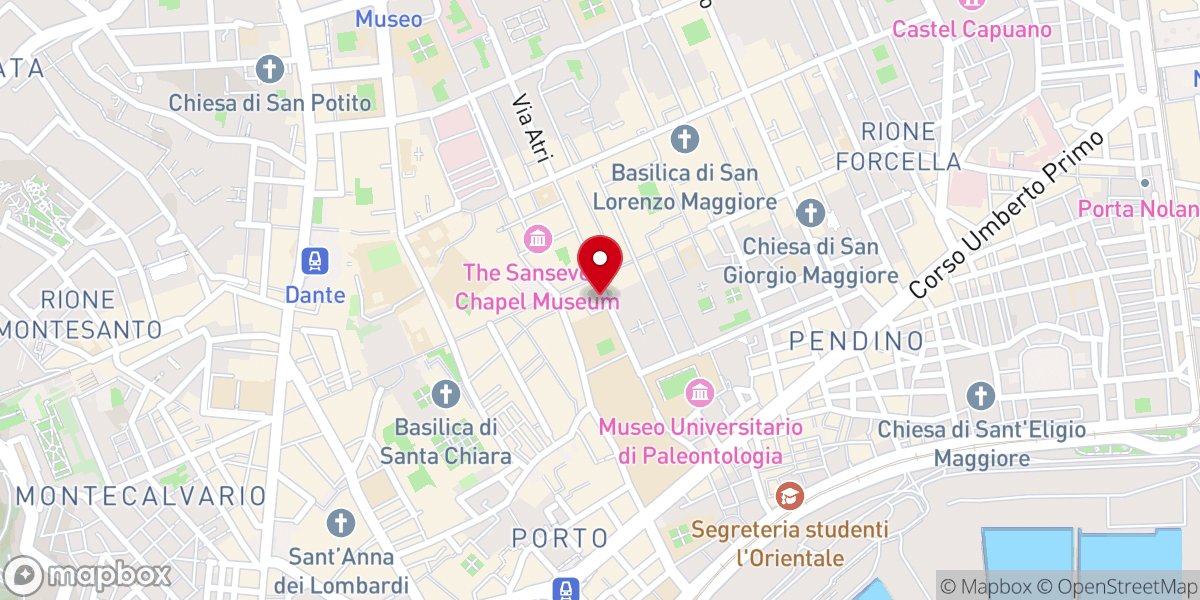 Map showing location of Chiesa dei Santi Marco e Andrea a Nilo