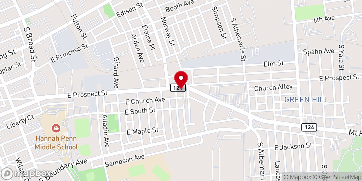 Map showing location of Cathedral of Praise and Worship