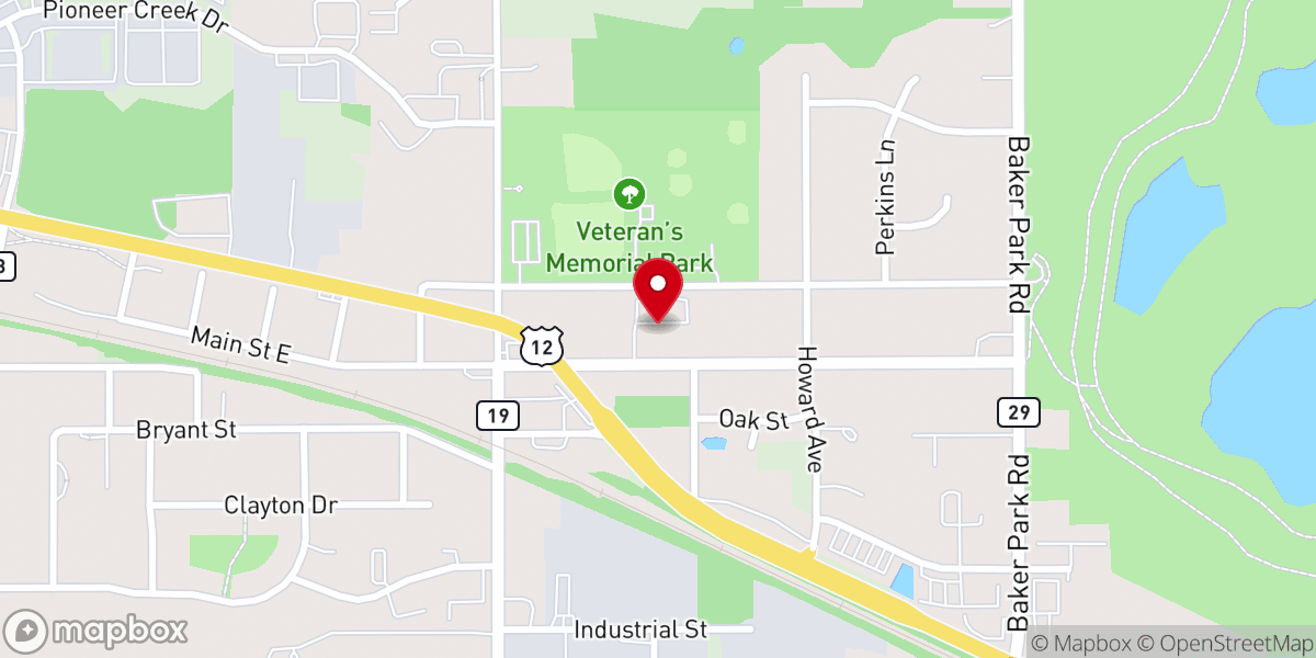 Map showing location of Christ Lutheran Church