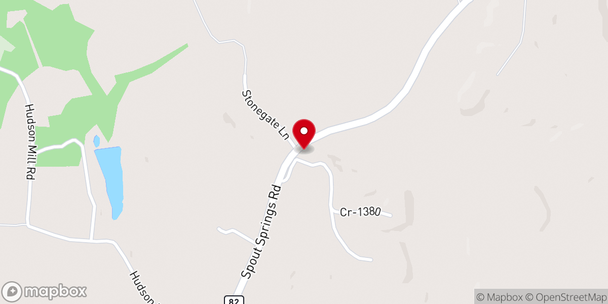 Map showing location of Salem Baptist Church
