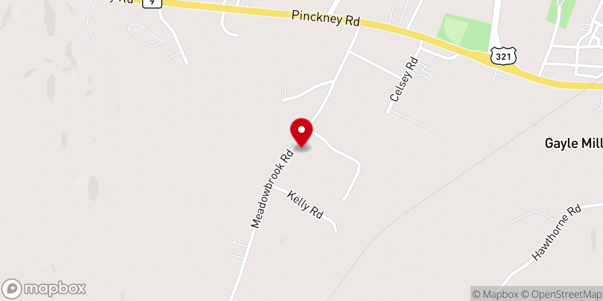 Map showing location of Mt Moriah Baptist Church