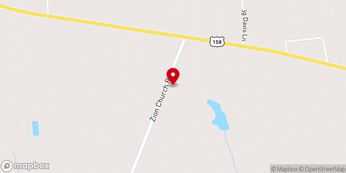 Map showing location of Zion United Methodist Church