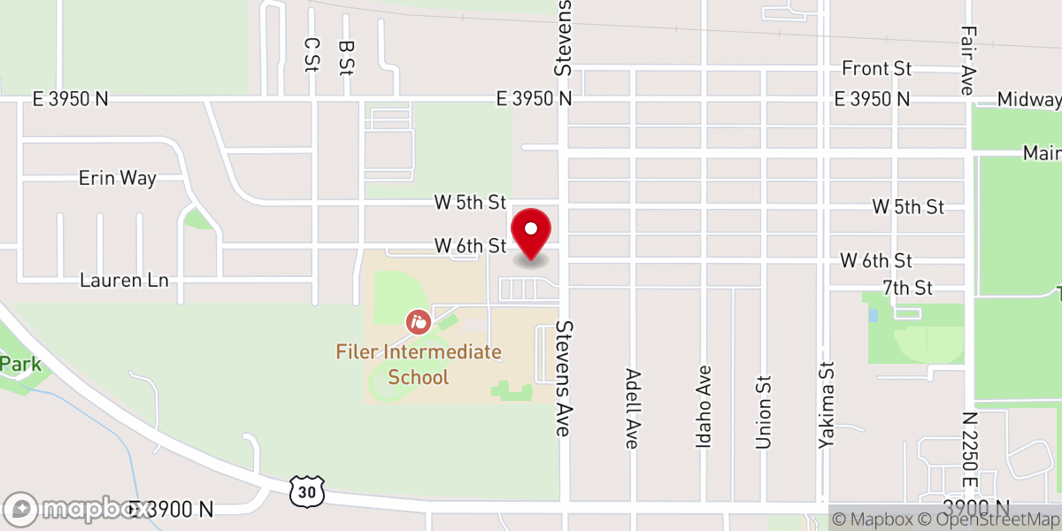 Map showing location of Peace Lutheran Church