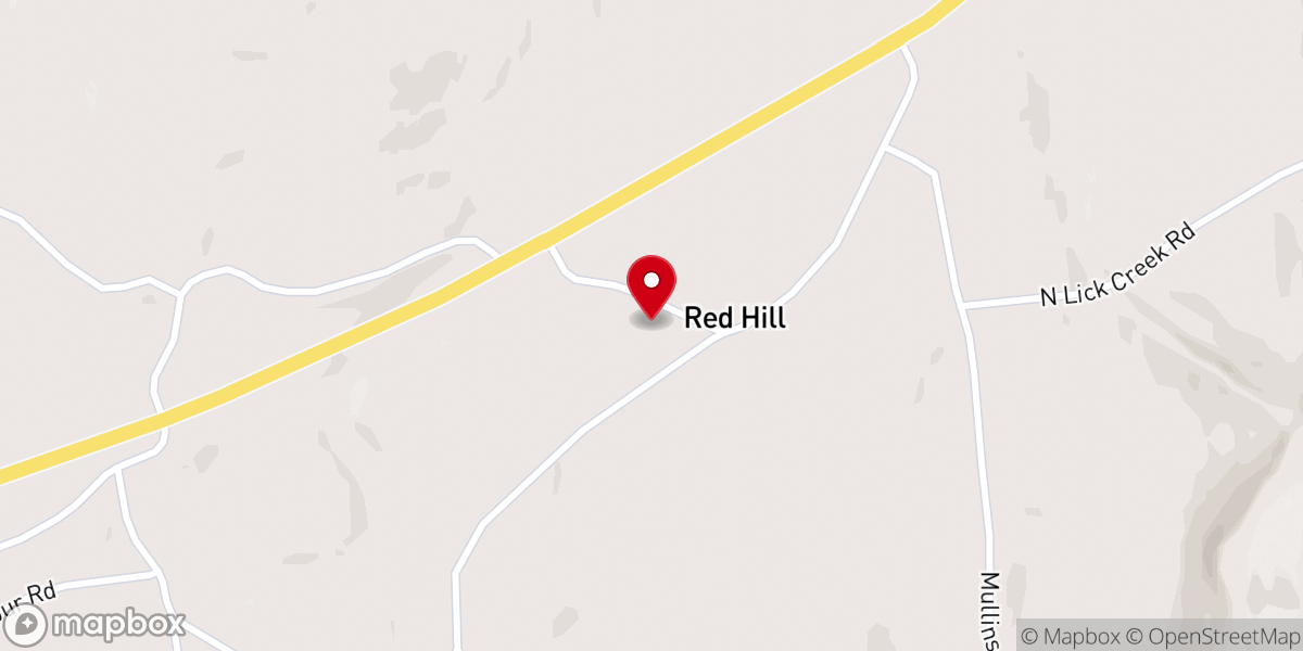Map showing location of Red Hill Church of Christ
