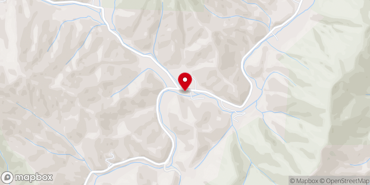 Map showing location of Meadow Fork Freewill Baptist Church