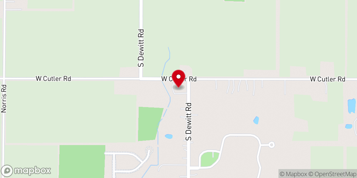 Map showing location of First Baptist Church