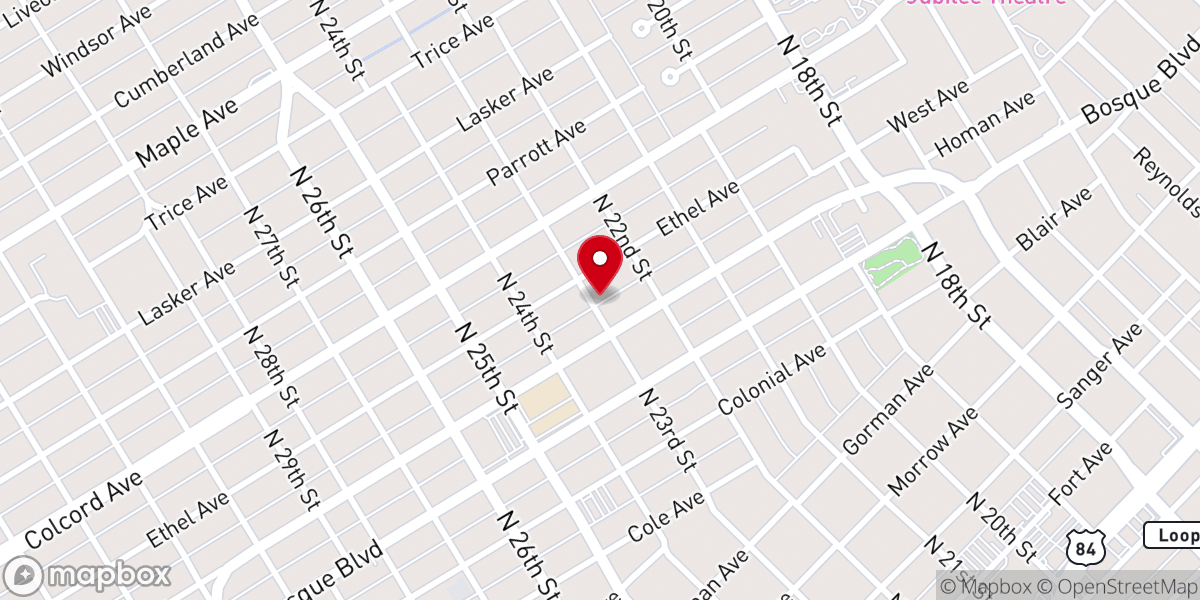 Map showing location of Good Neighbor Settlement House - Waco