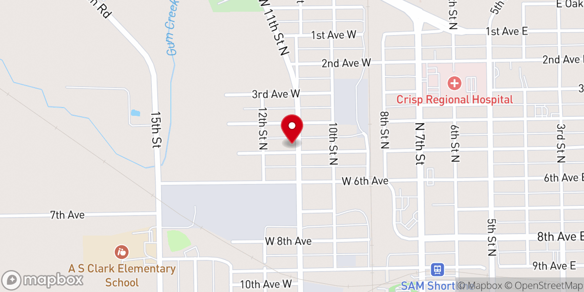 Map showing location of Greater Morris Tabernacle Baptist