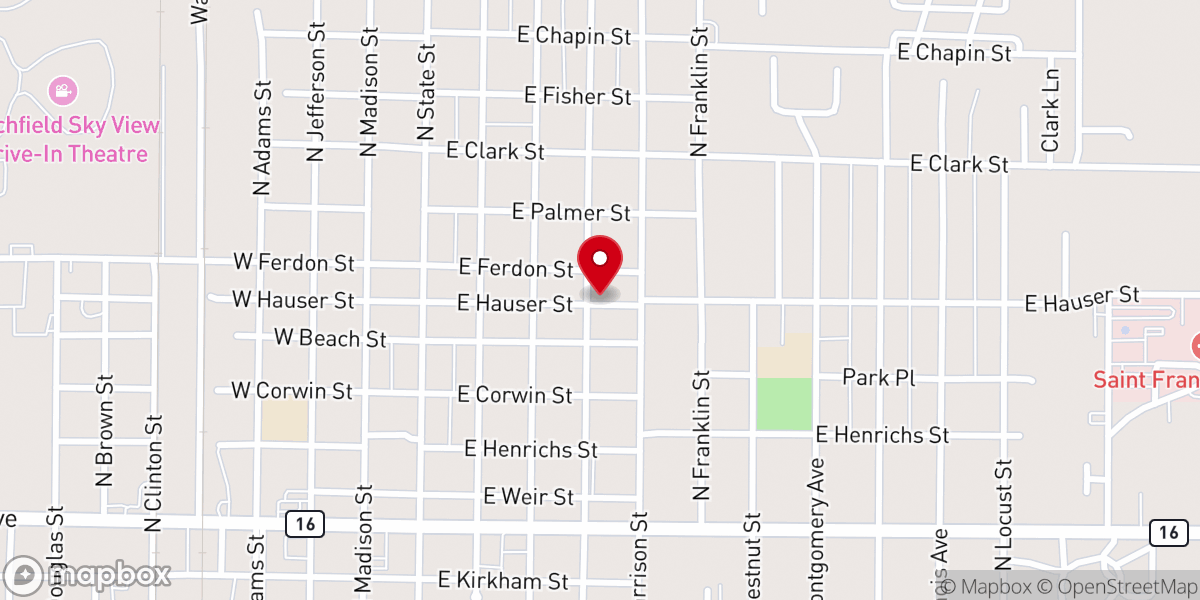 Map showing location of Faith Christian Fellowship