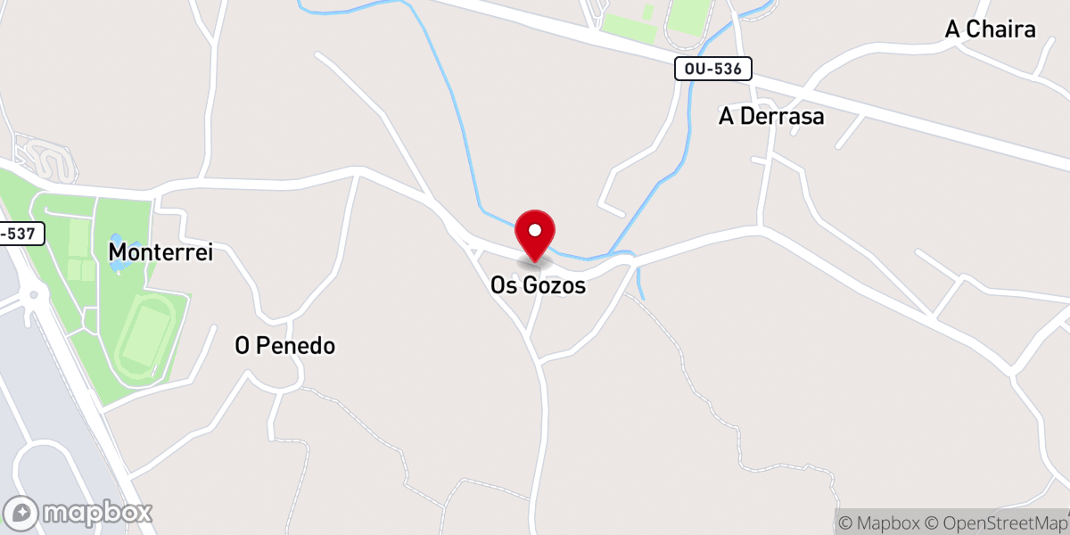 Map showing location of Santuario dos Gozos