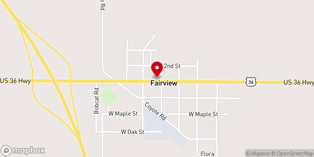Map showing location of Delaware Baptist Church