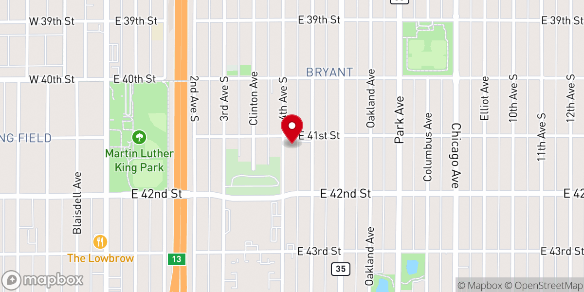 Map showing location of St Peter's A.M.E.Church