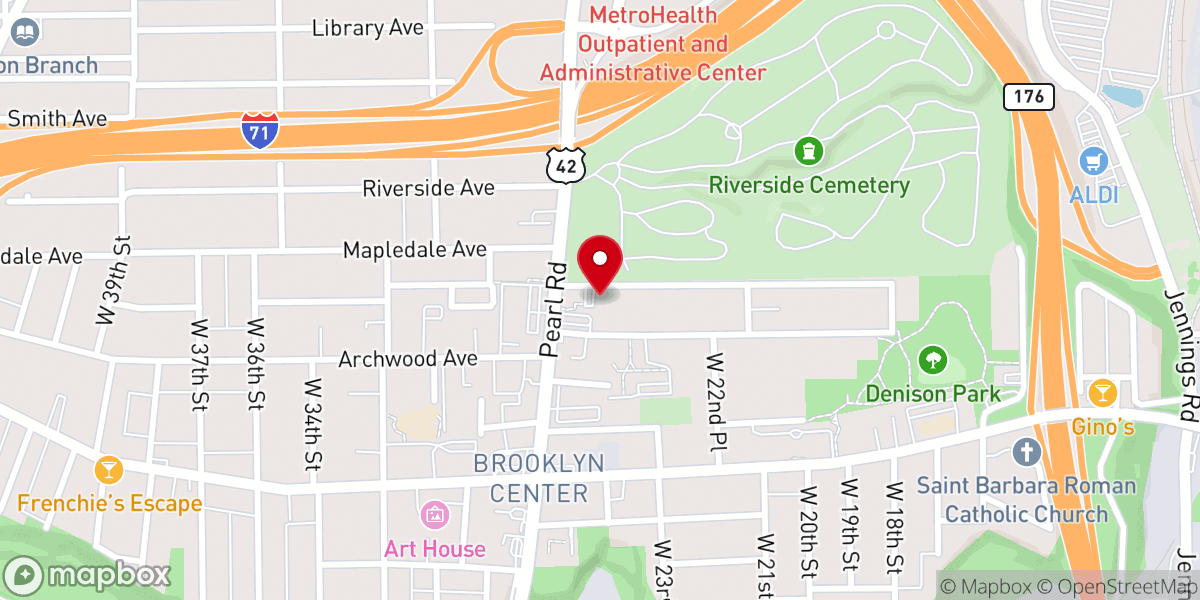Map showing location of Greater Heights Church of Christ