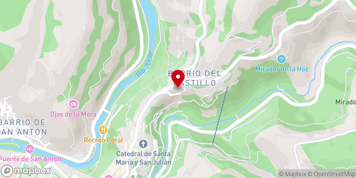Map showing location of Castillo de Cuenca