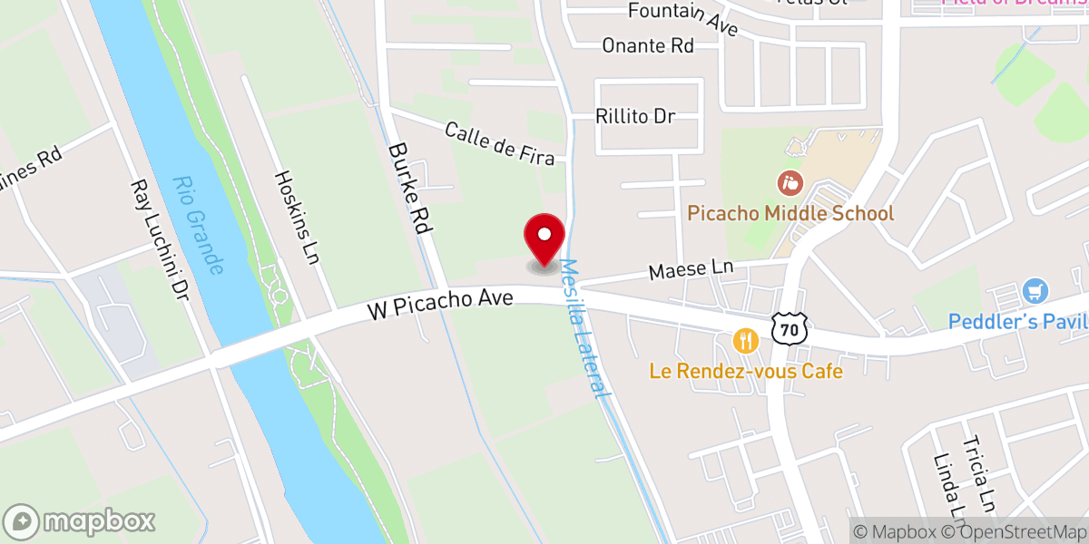 Map showing location of Camino Nuevo