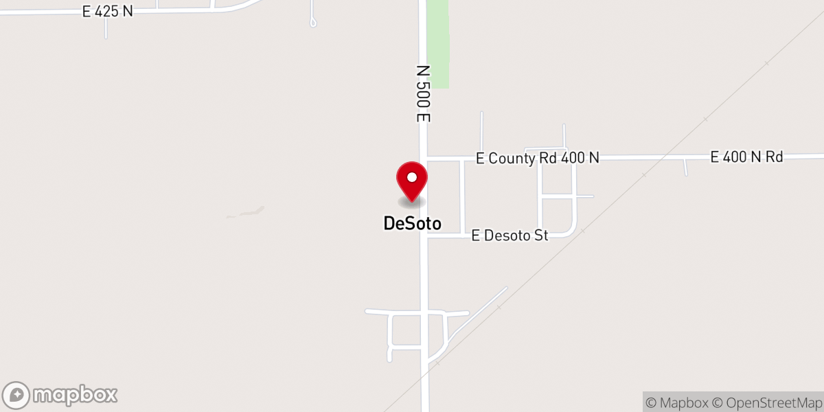 Map showing location of De Soto United Methodist Church