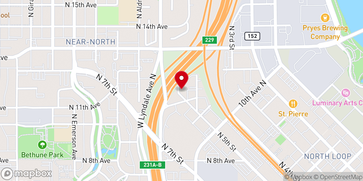 Map showing location of Douglas Chapel