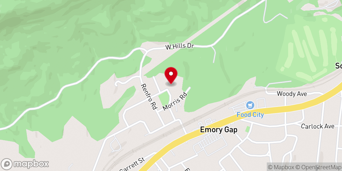 Map showing location of Emory Gap Independent Church-God