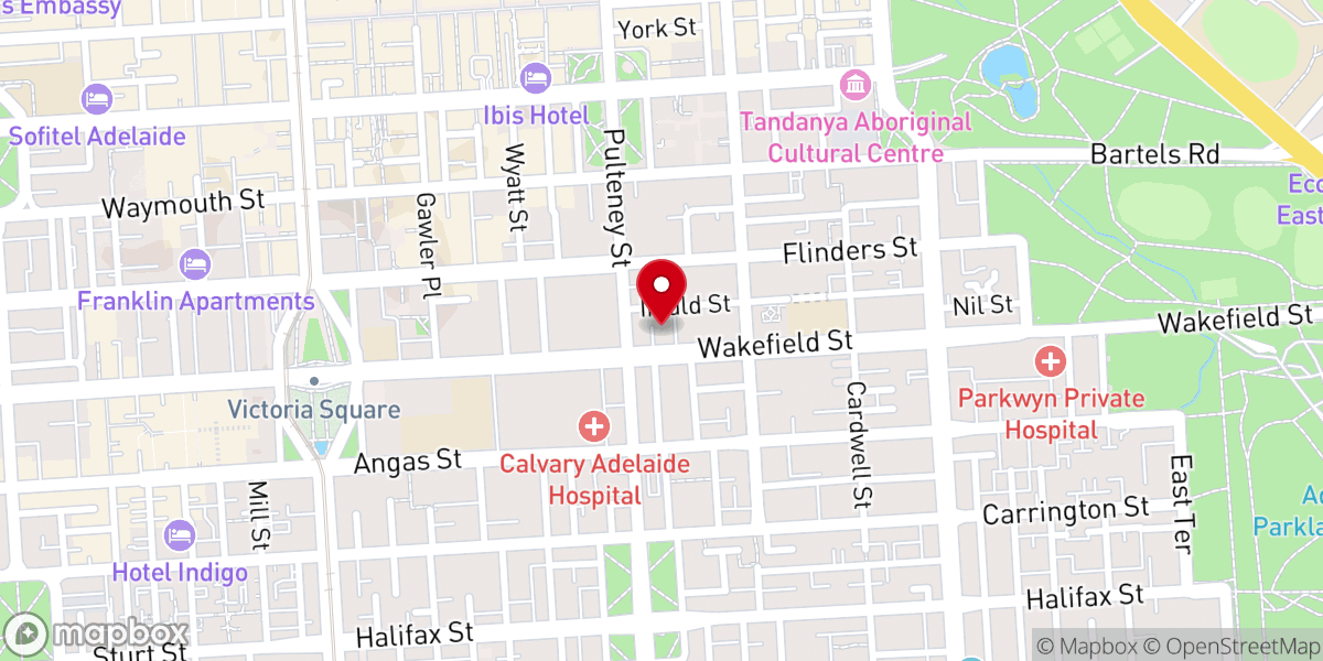 Map showing location of St Stephen's Lutheran Church
