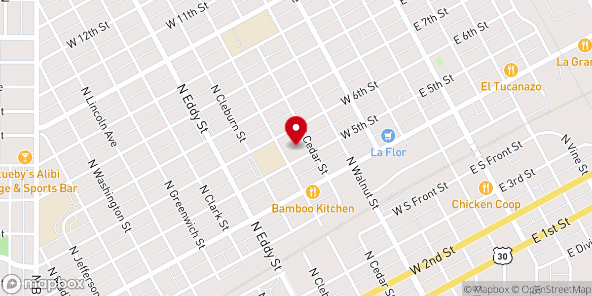 Map showing location of Trinity United Methodist Church