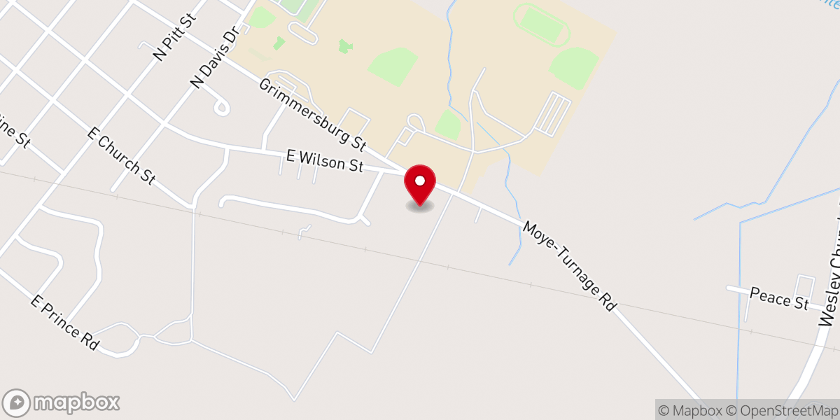 Map showing location of Providence Baptist Church