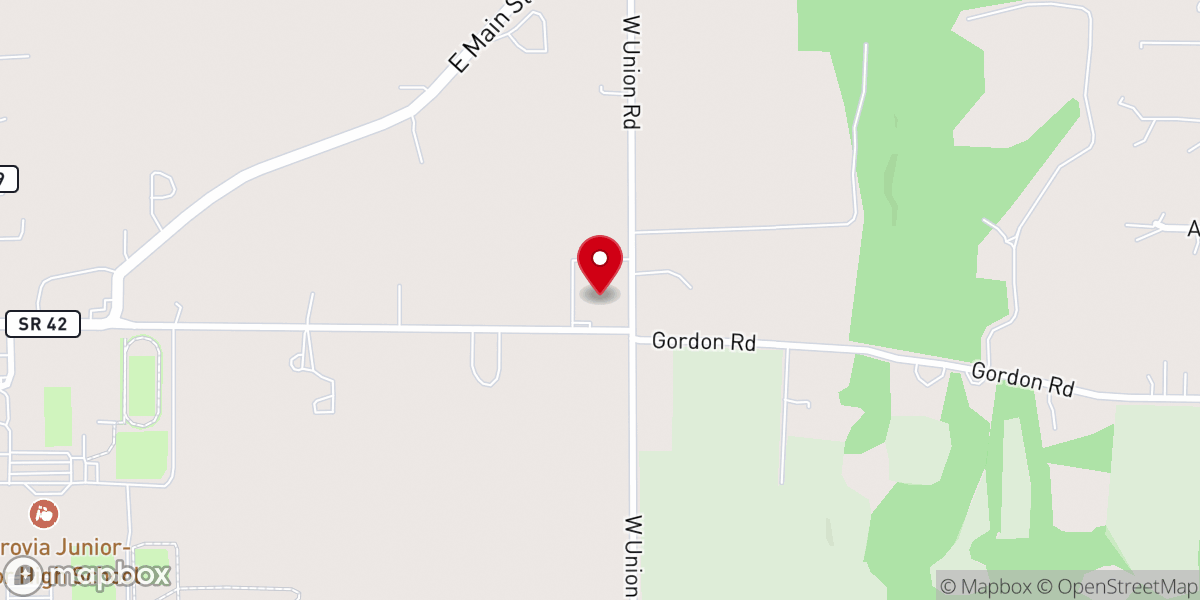 Map showing location of Monrovia Christian Church
