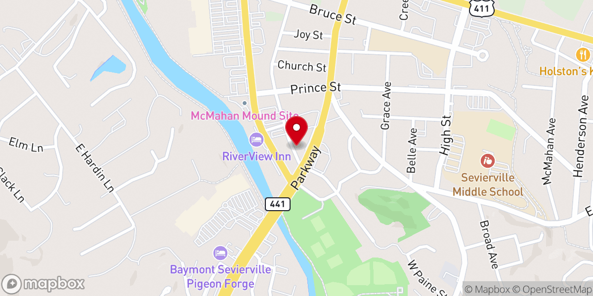 Map showing location of Primera Iglesia Bautista