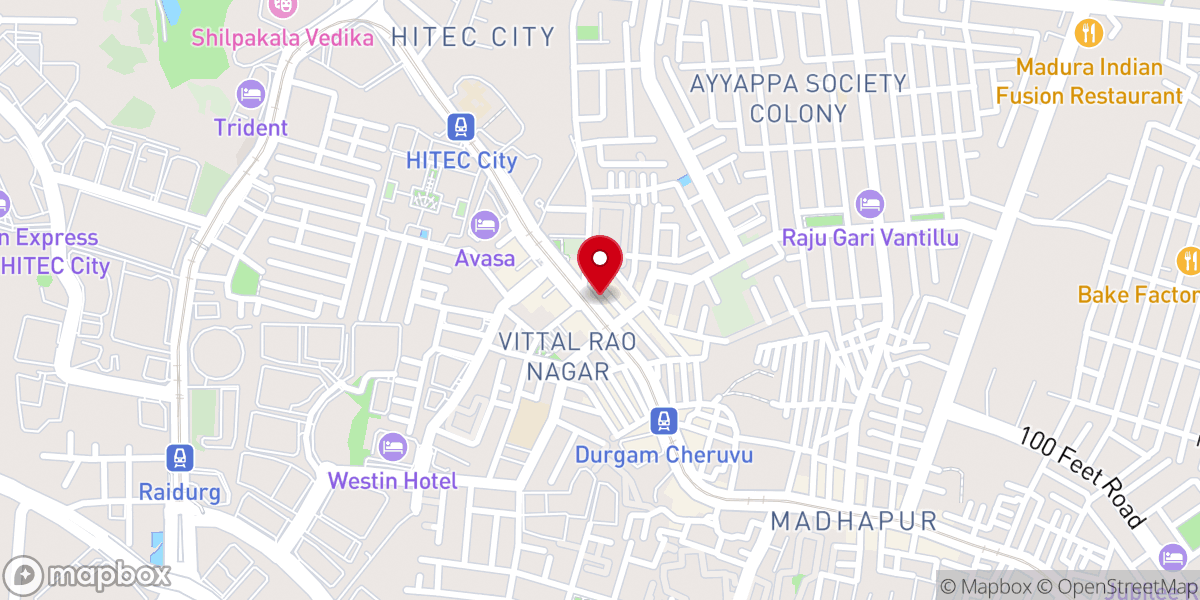 Map showing location of Victory Church Madhapur