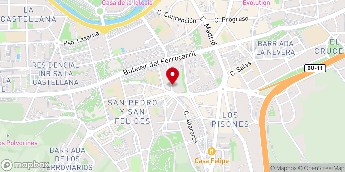 Map showing location of Convento de Santa Dorotea ("Doroteas", Agustinas Canónigas)